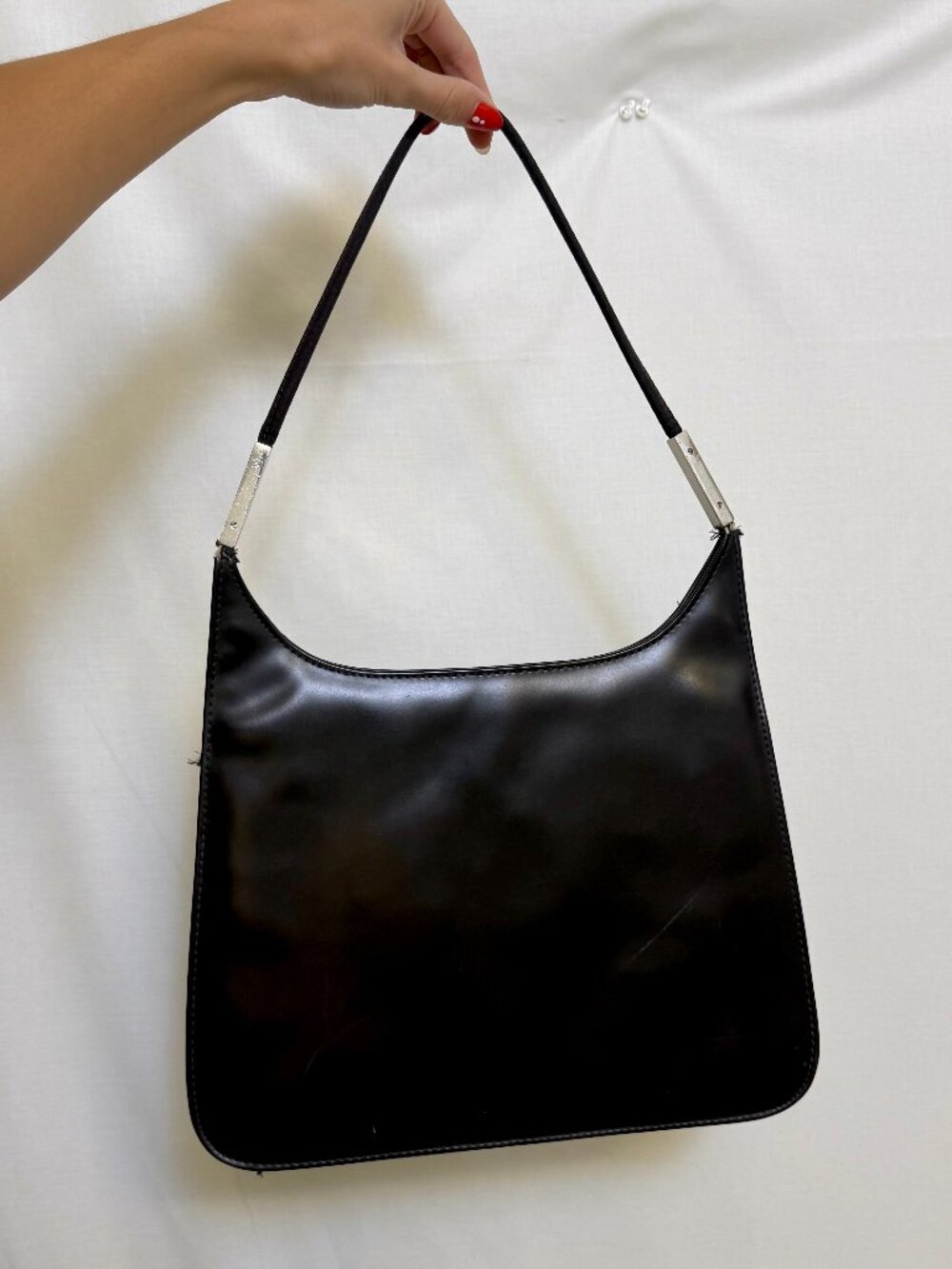 90s dark brown shoulder purse